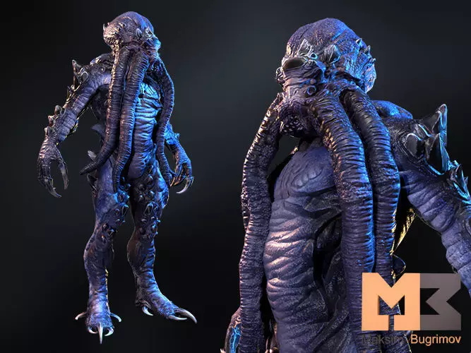 Monster Underwater 01 Low-poly 3D model_0