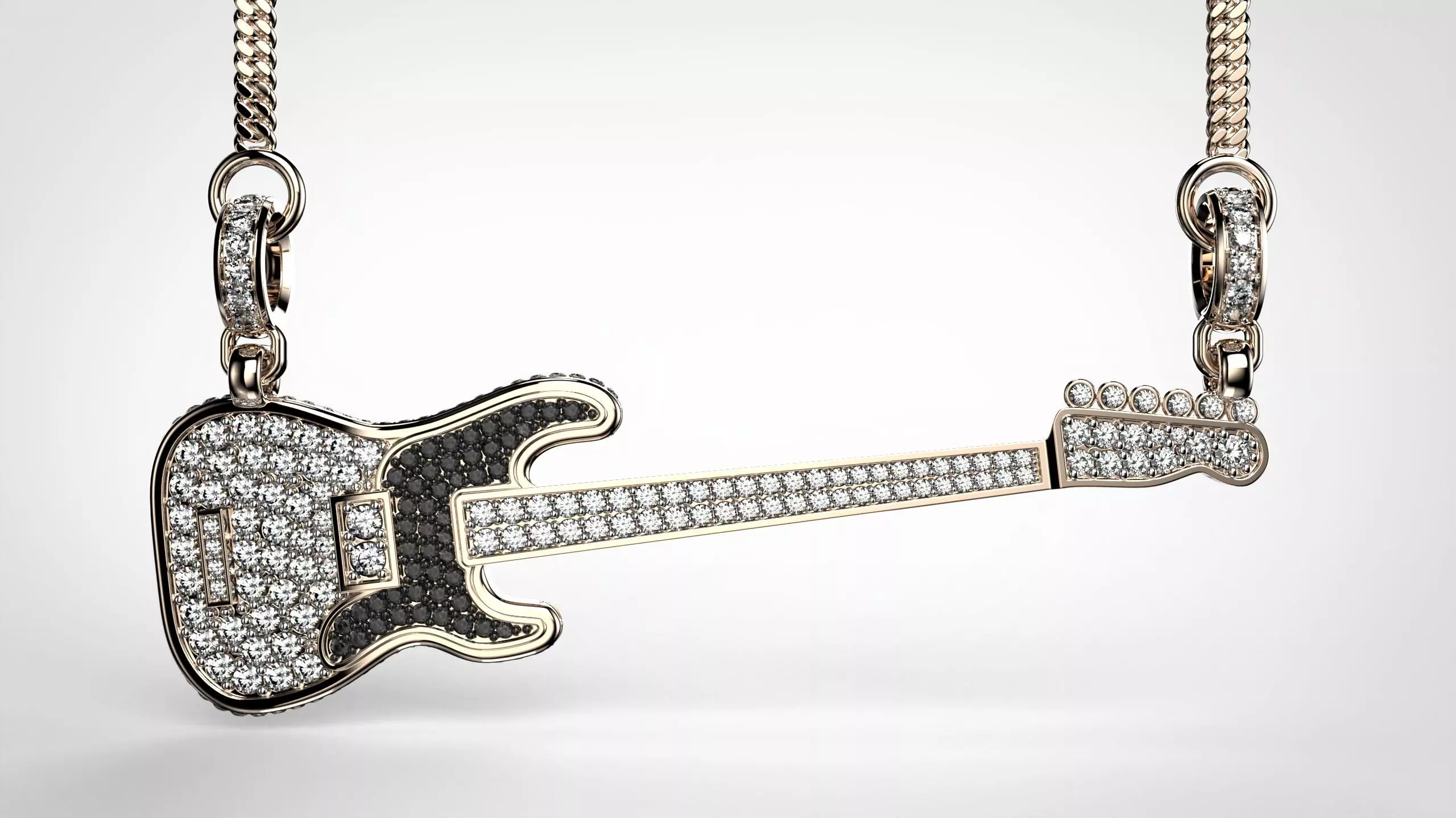 NECKLACE GUITAR 3D print model