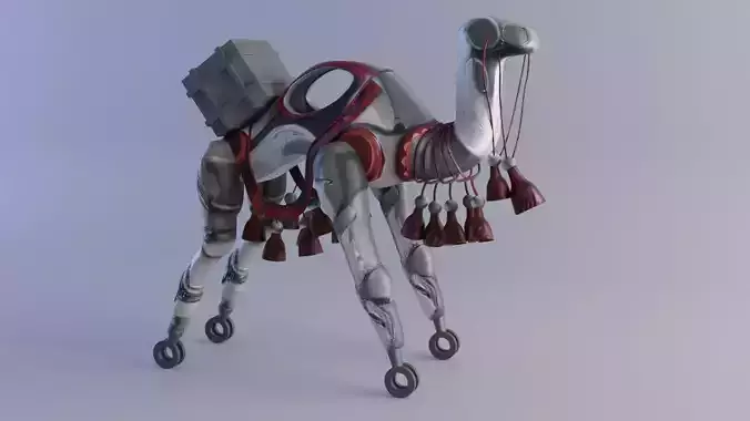 Sci-Fi Robotic Camel 3D Model