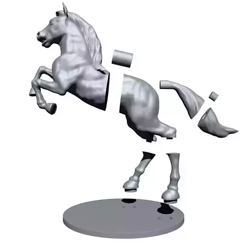 Horse In parts 3D print model