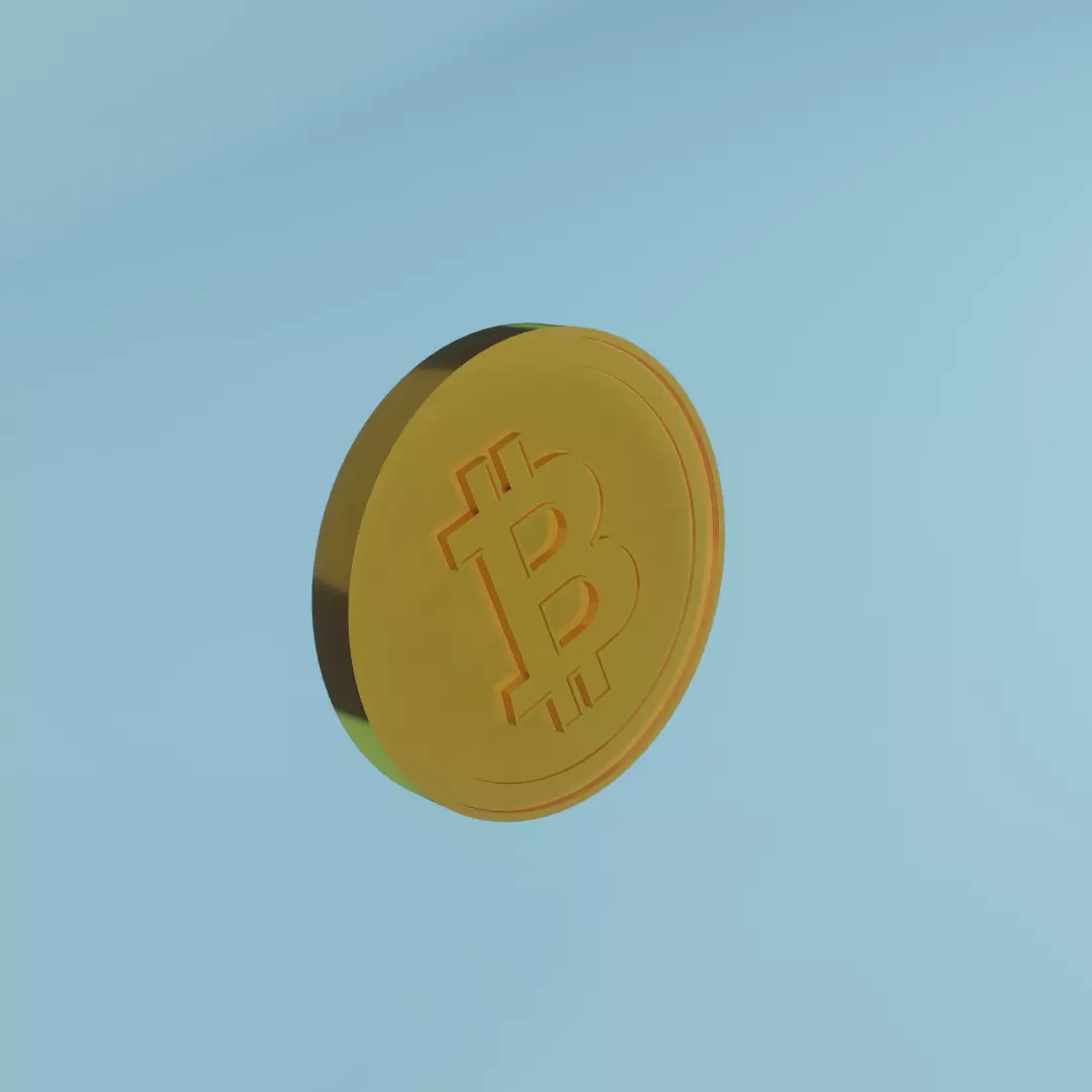 Bitcoin coin 3D model