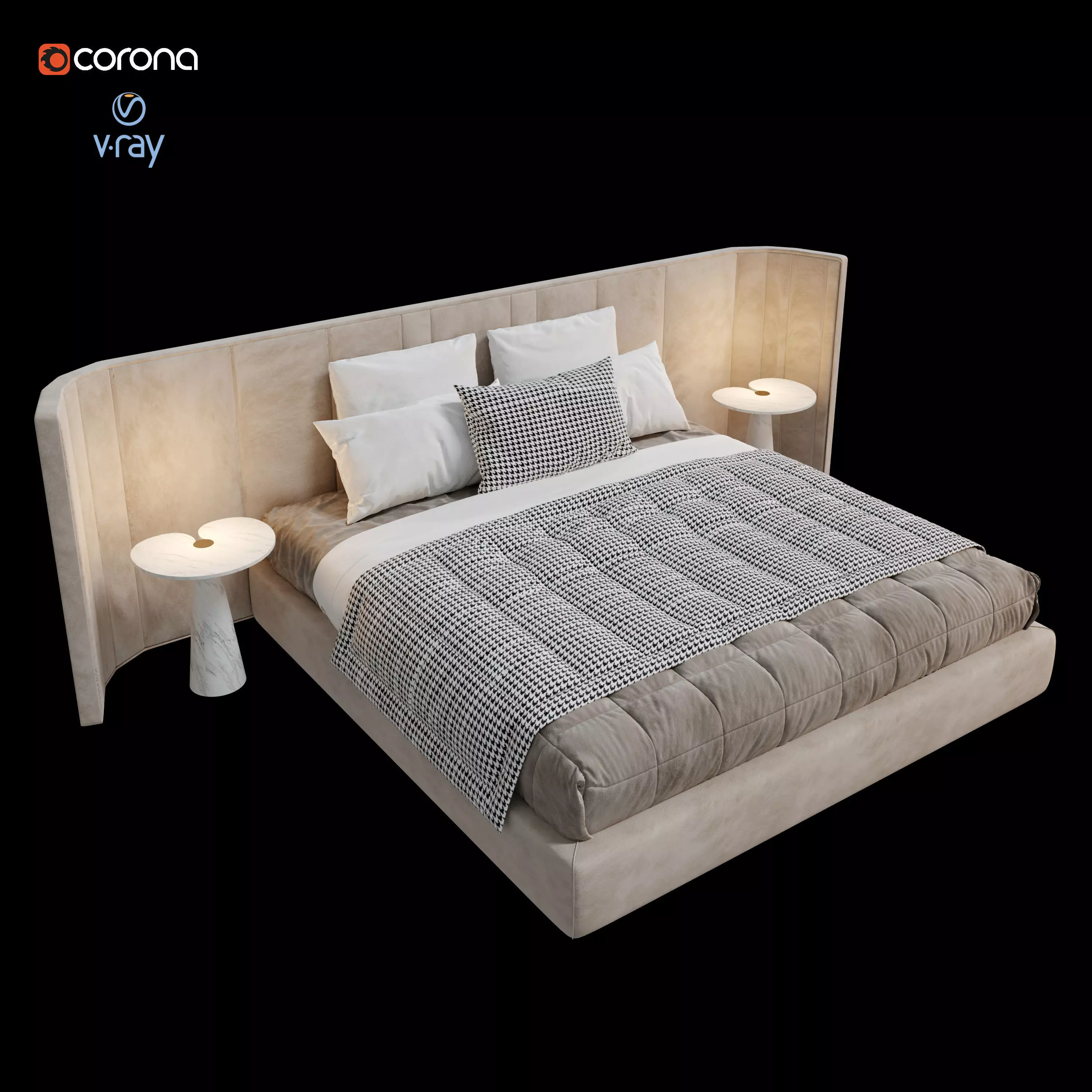 ARCHILINE Design Studio - CM - Bed 01 Free 3D model