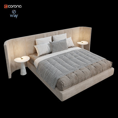 ARCHILINE Design Studio - CM - Bed 01 Free 3D model