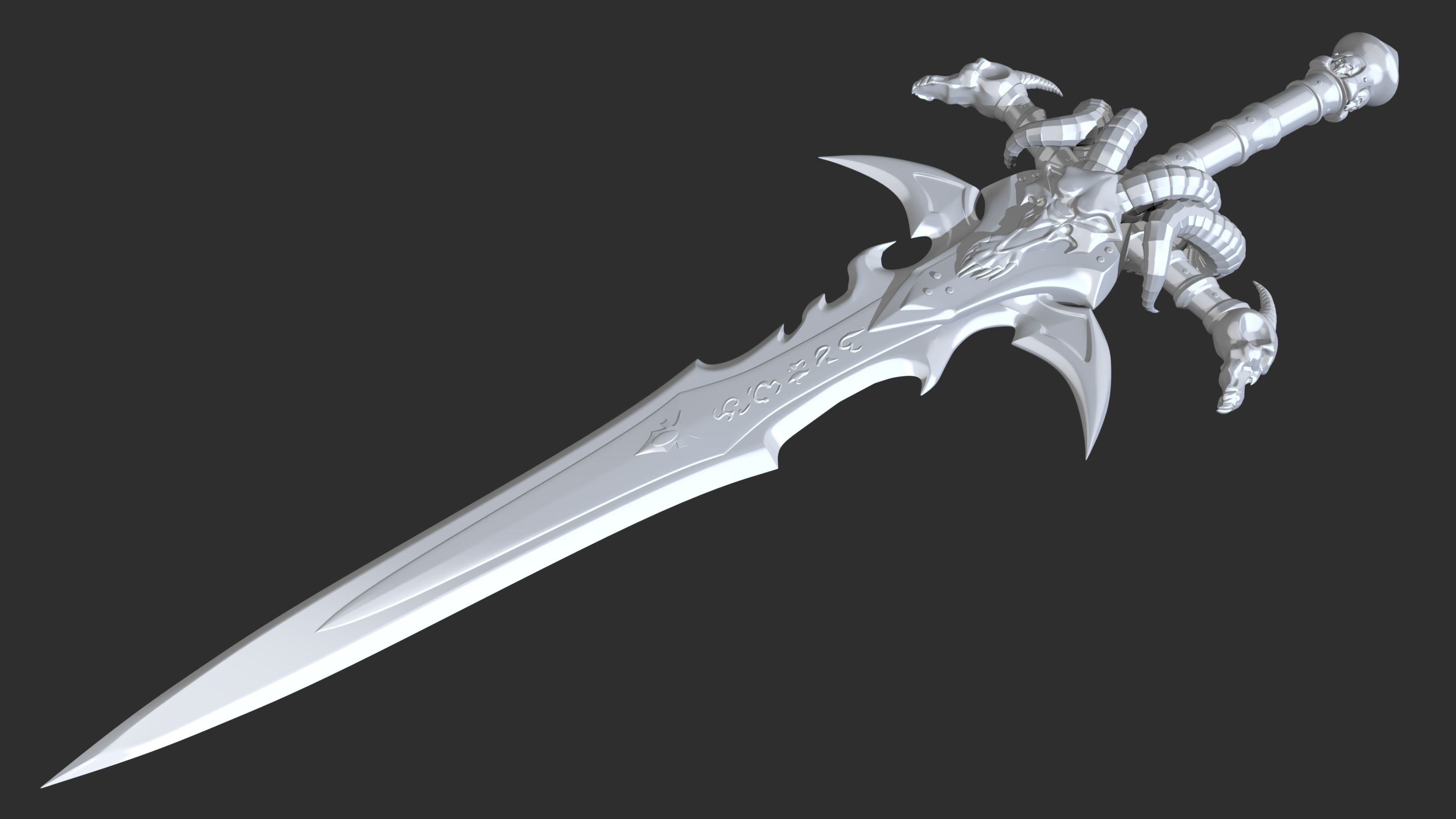 Frostmourne in parts 3D print model 3D print model_4
