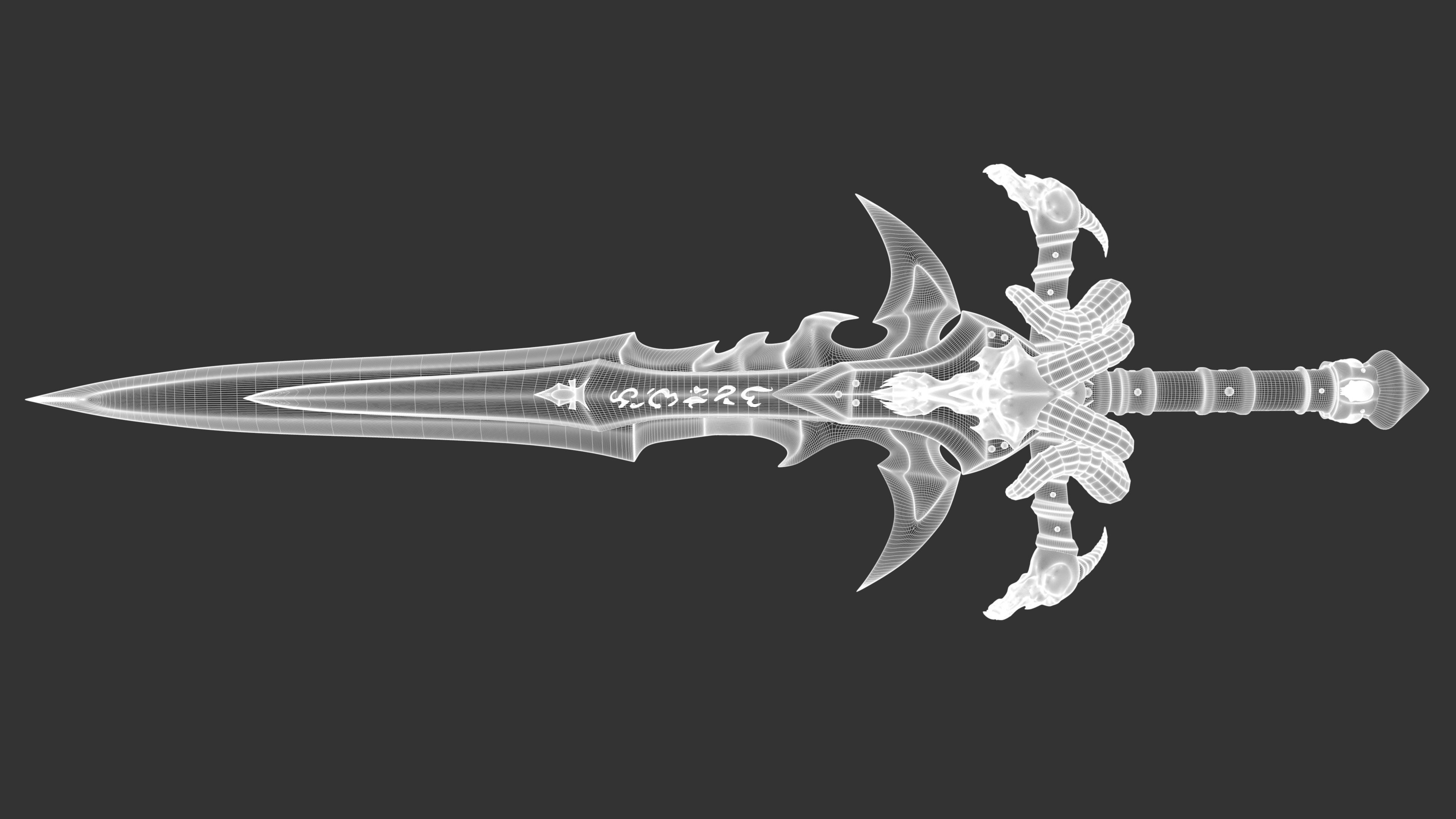  Frostmourne in parts 3D print model 3D print model_5