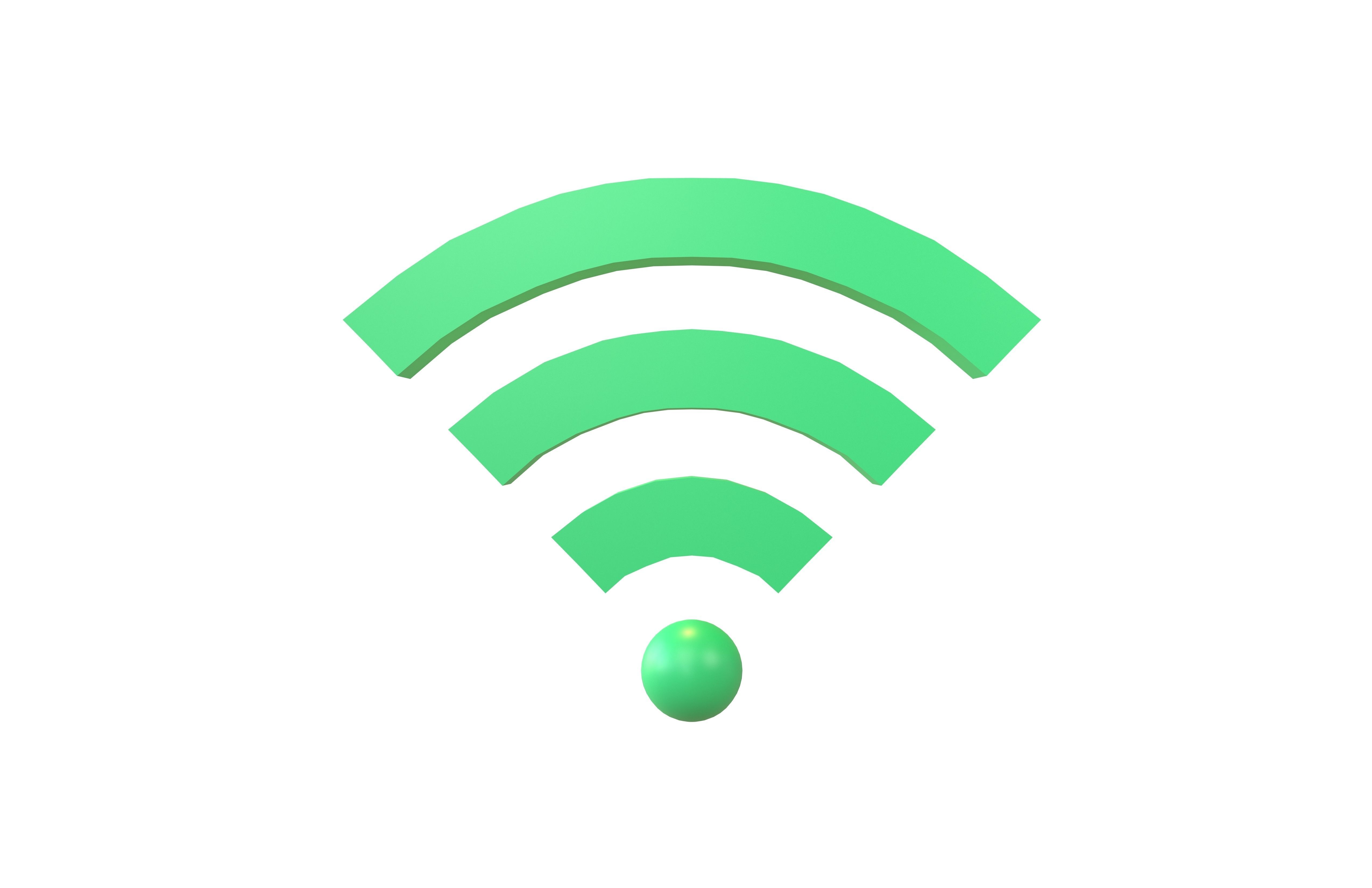 Wifi Symbol v2 005 Low-poly 3D model_1
