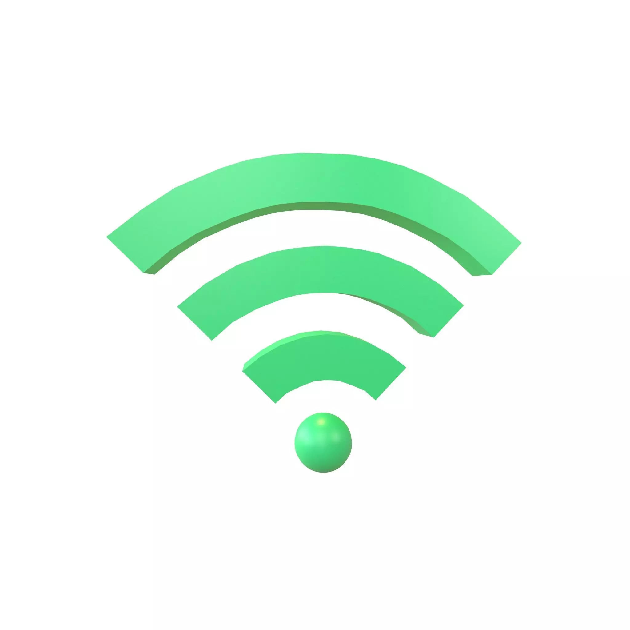 Wifi Symbol v2 005 Low-poly 3D model_0