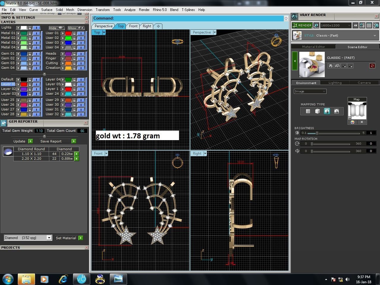 Earrings - 008 3D print model_7