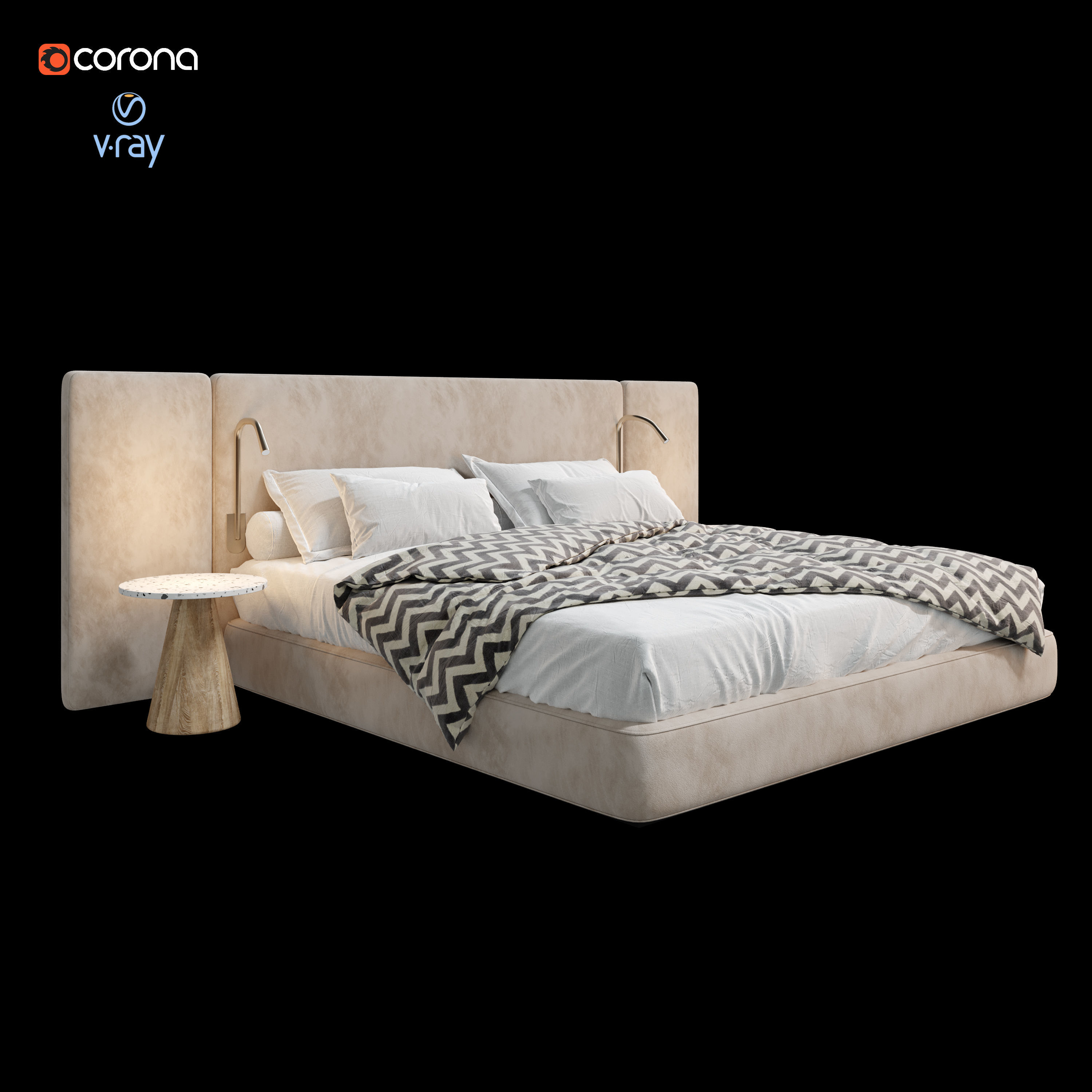 ARCHILINE Design Studio - CM - Bed 02 3D model_1