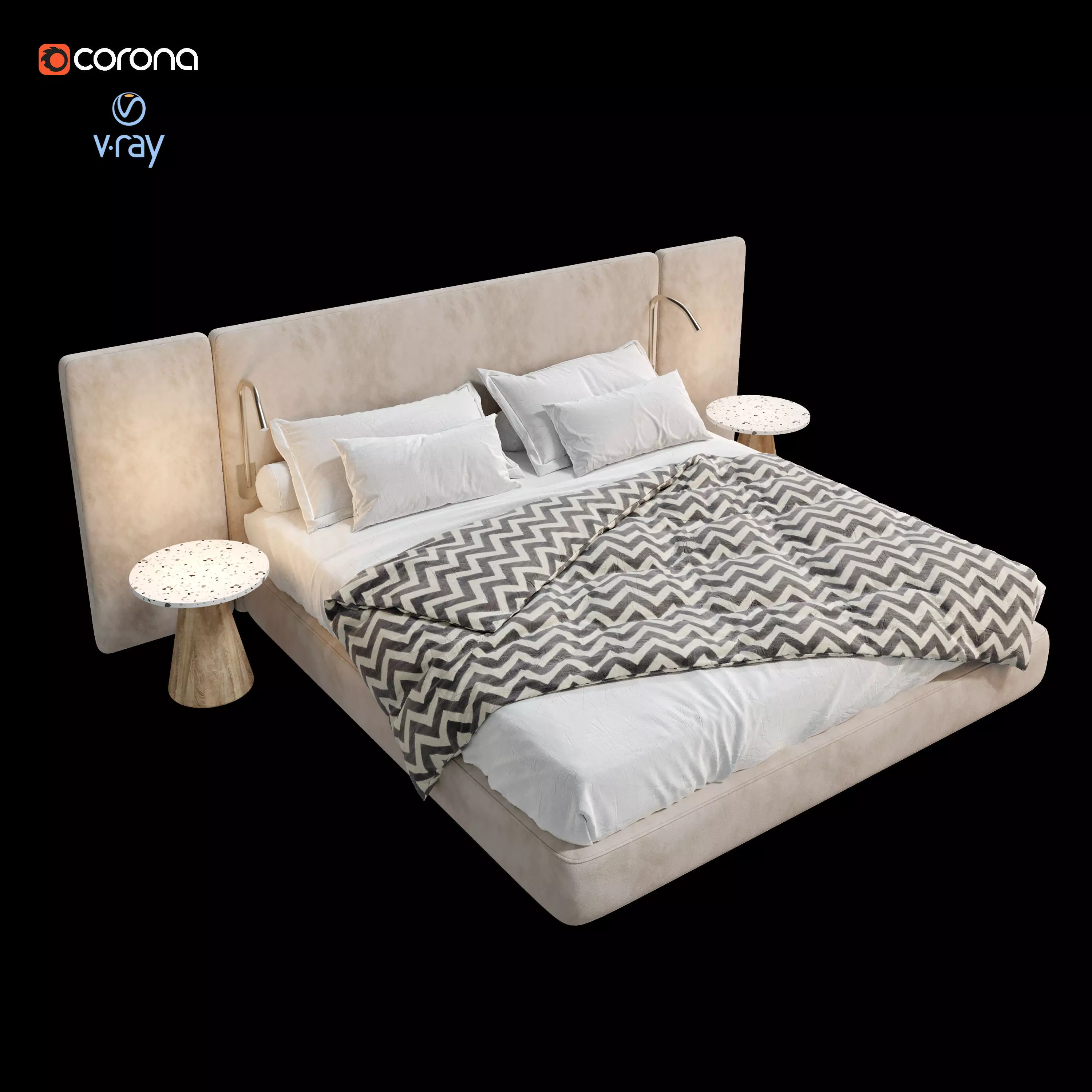 ARCHILINE Design Studio - CM - Bed 02 3D model_0