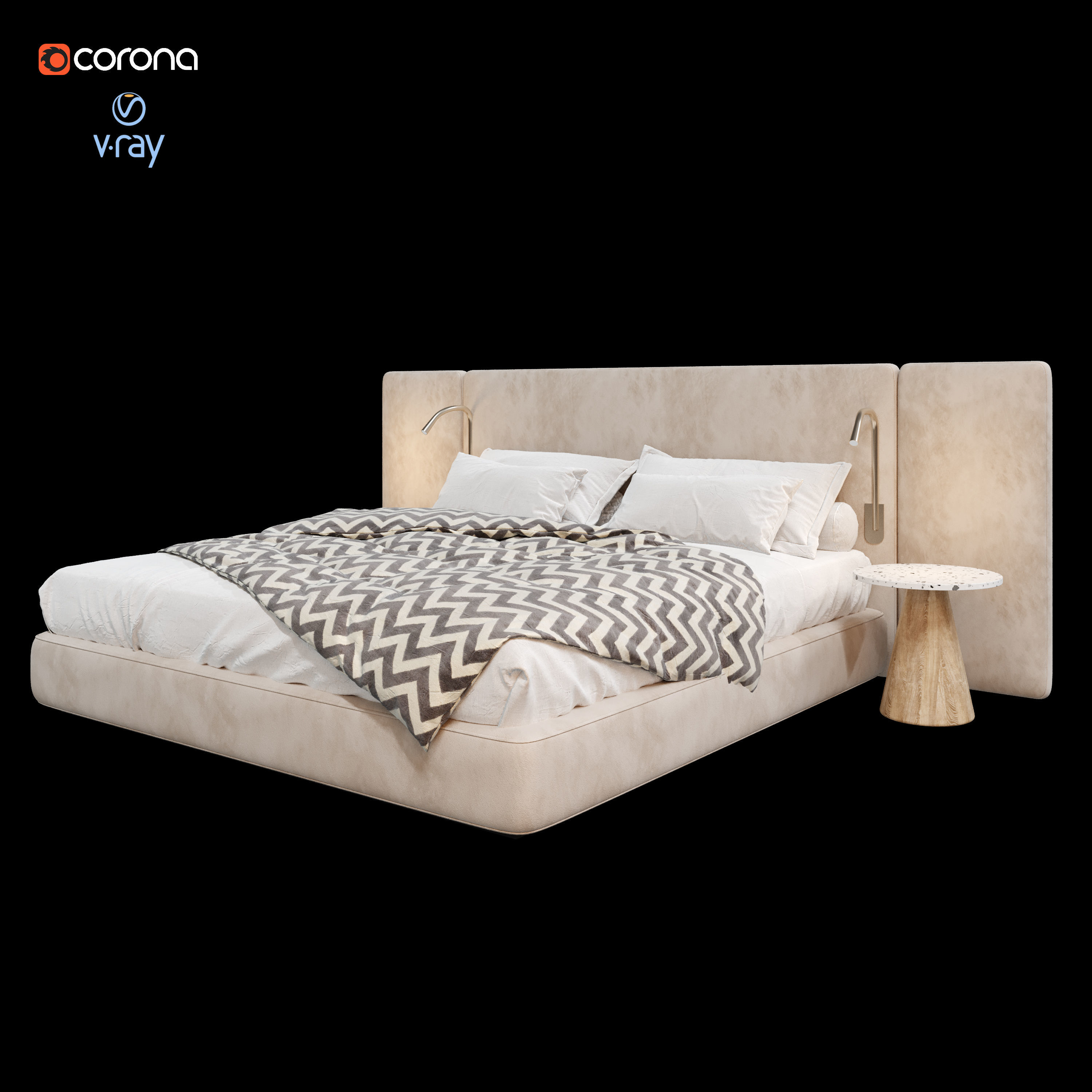 ARCHILINE Design Studio - CM - Bed 02 3D model_2