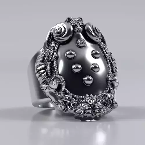 The House de Medici Coat of Arms Ring 3D print model