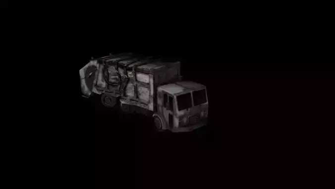 Vehicles GarbageTruck Destroy 3D model