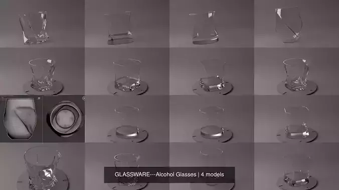 GLASSWARE---Alcohol Glasses