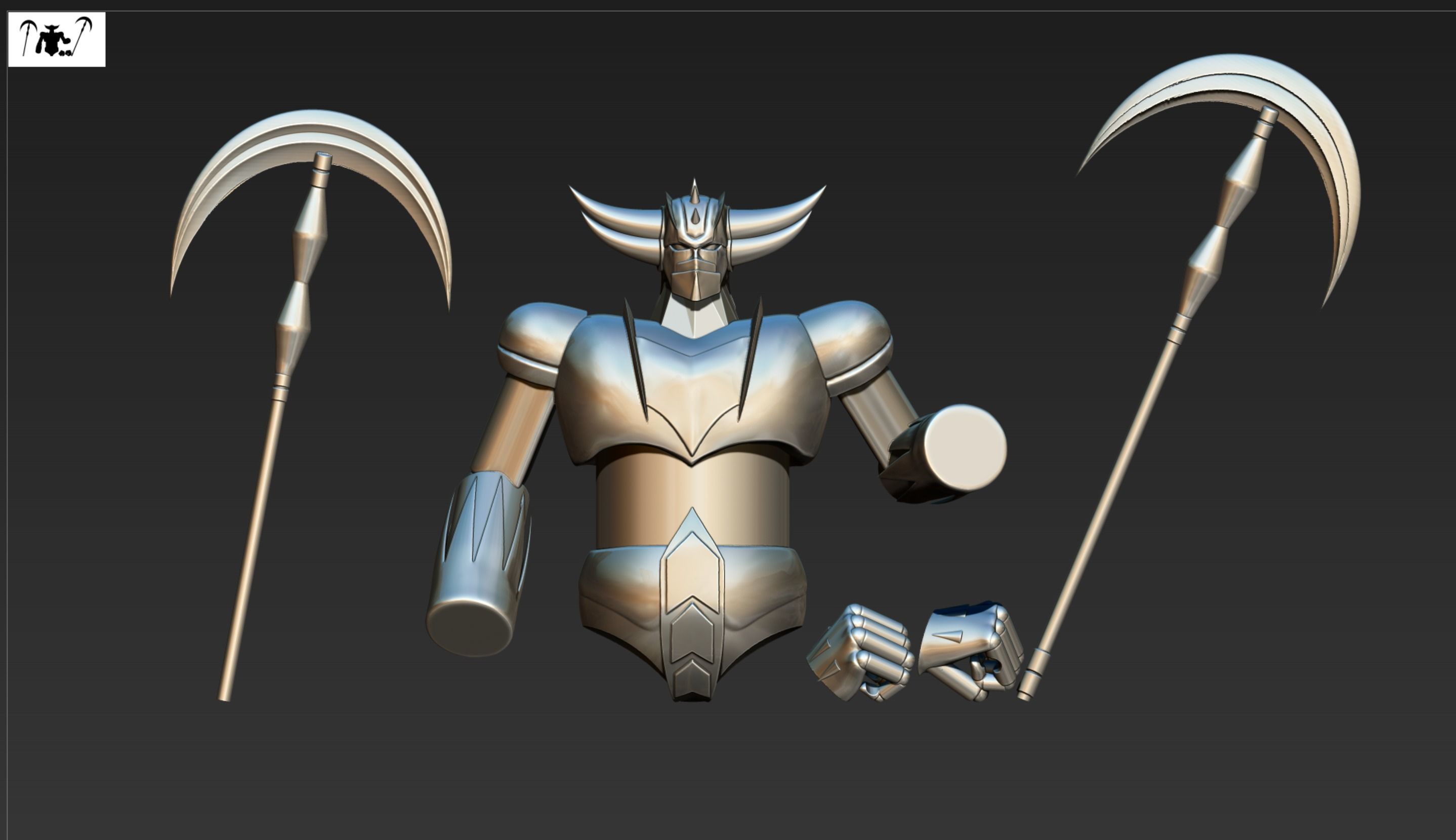 UFO Robot Goldrake 3D Printable Model 3D print model_2