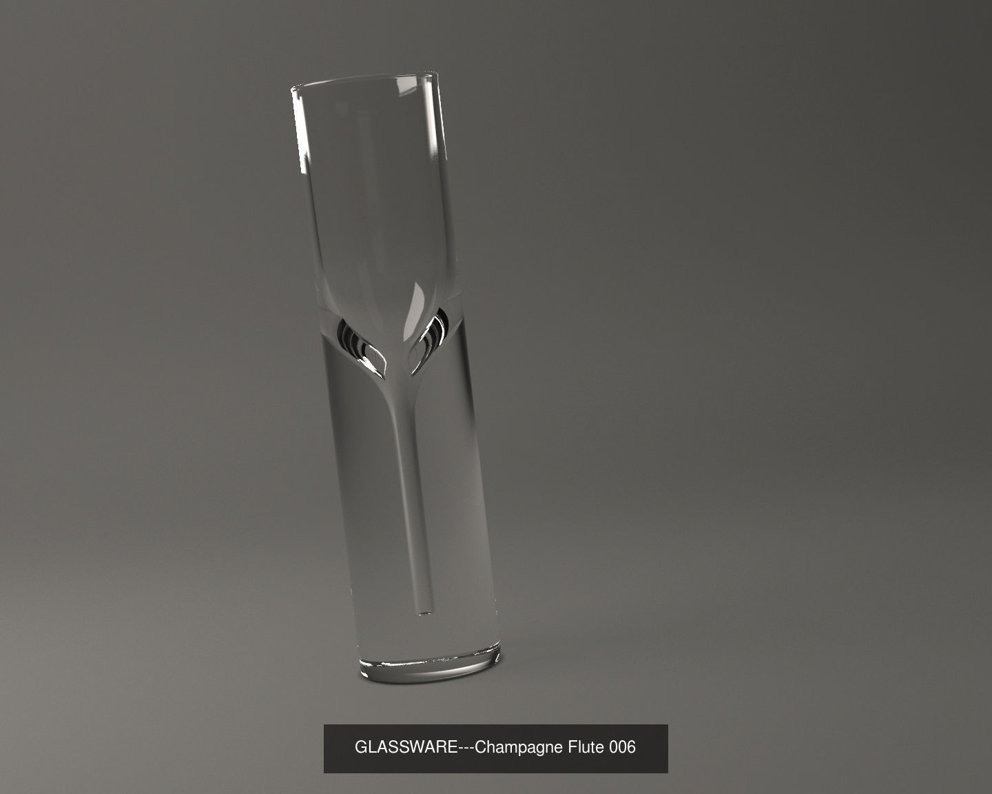 GLASSWARE---Champagne Flute Glasses 3D Model Collection_14