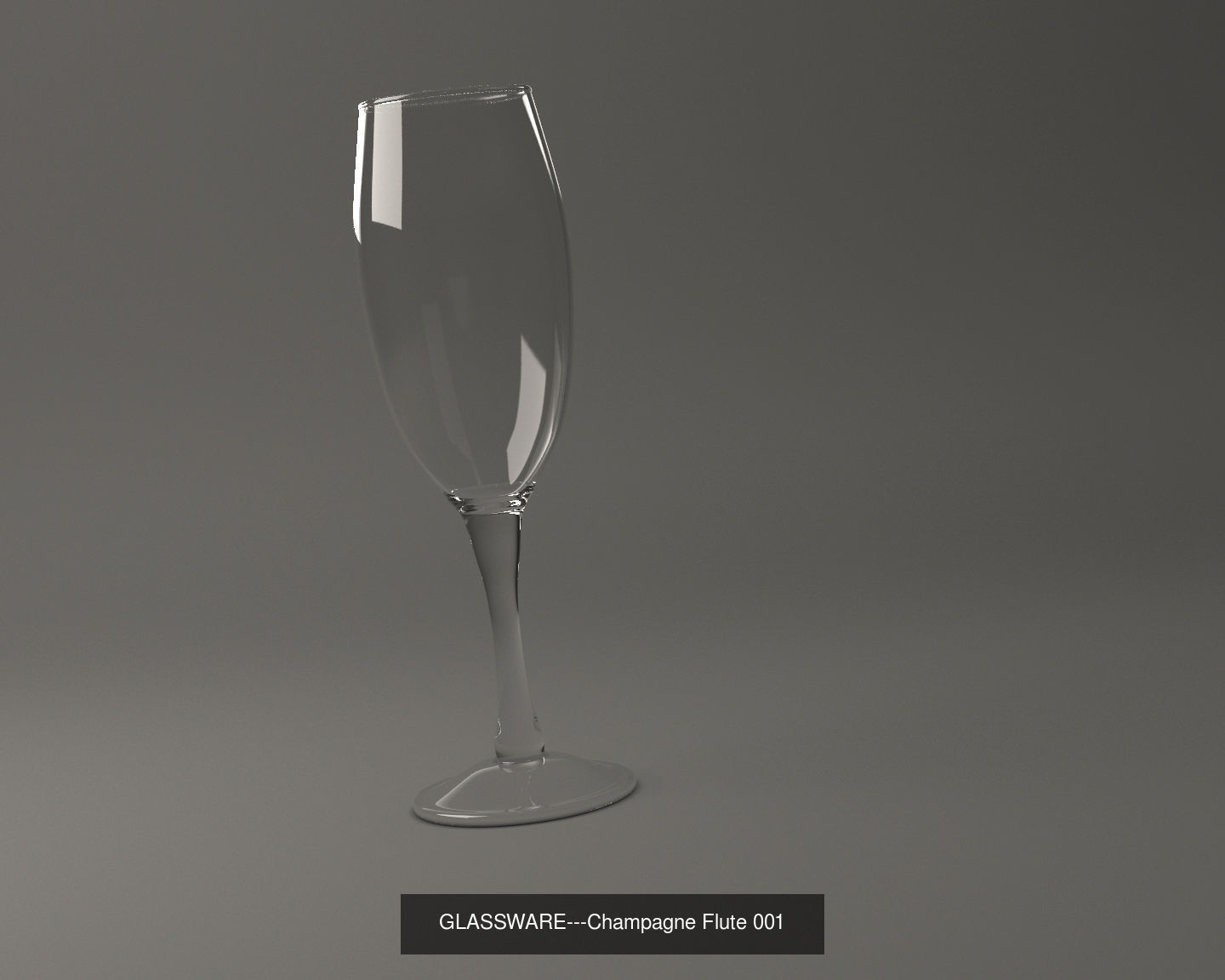 GLASSWARE---Champagne Flute Glasses 3D Model Collection_9