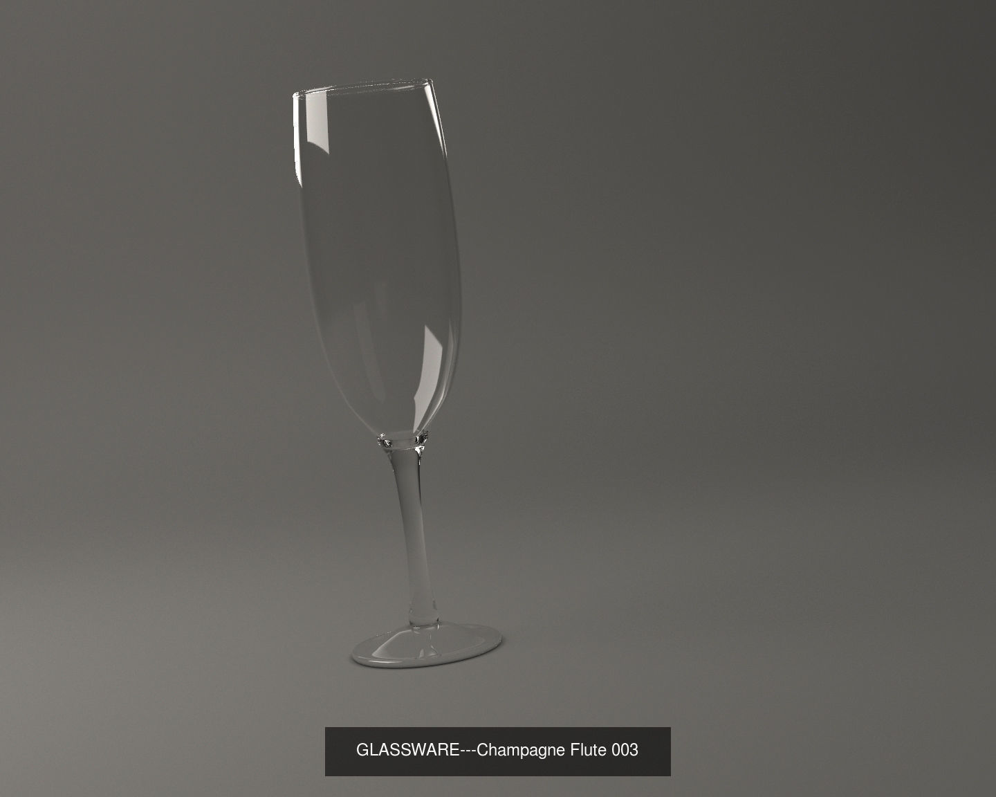 GLASSWARE---Champagne Flute Glasses 3D Model Collection_11