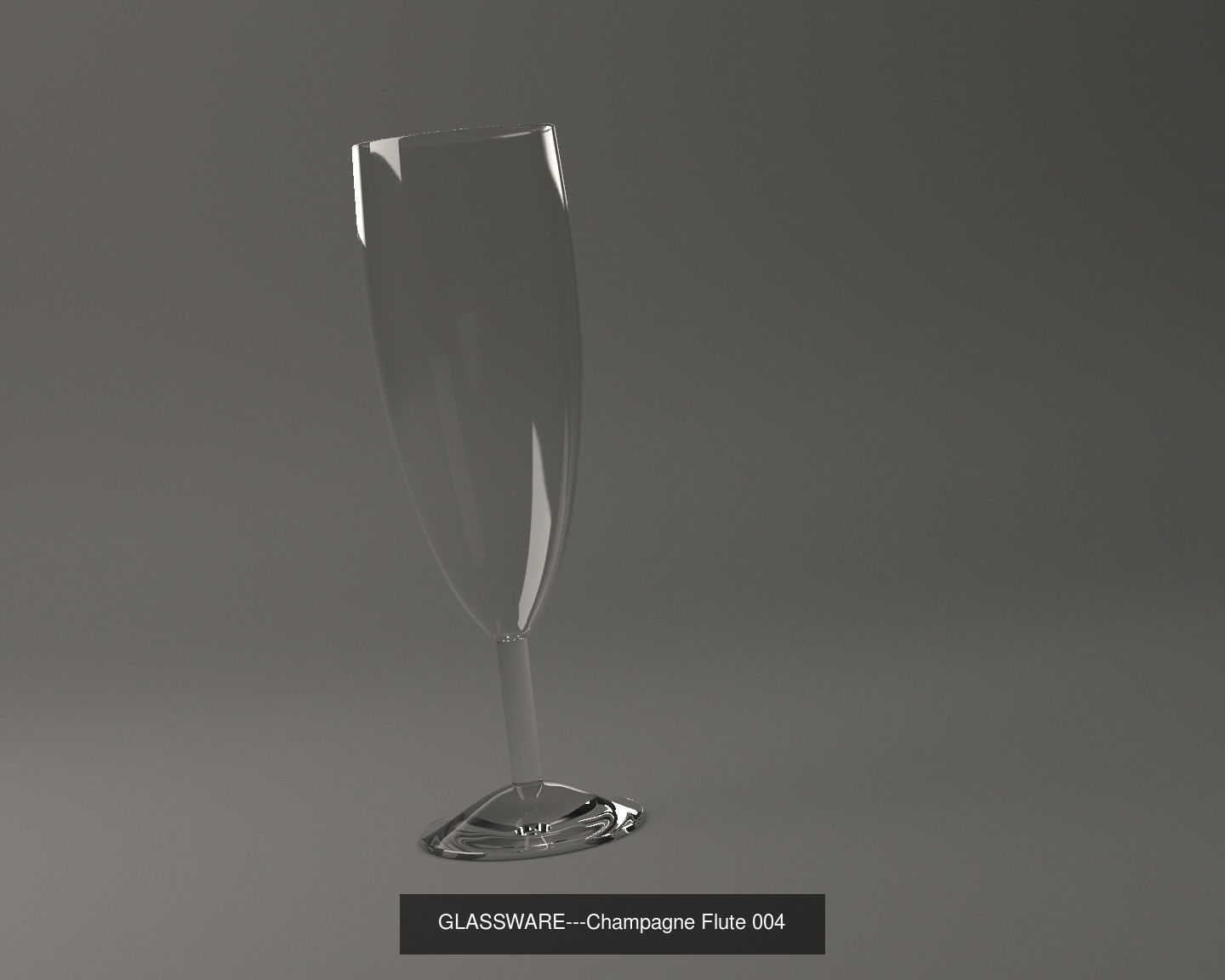 GLASSWARE---Champagne Flute Glasses 3D Model Collection_12