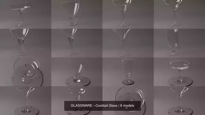 GLASSWARE---Cocktail Glasses