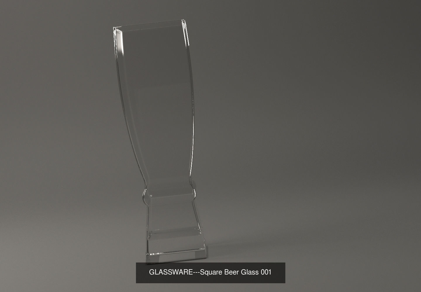 GLASSWARE---Square Beer Glasses 3D Model Collection_6
