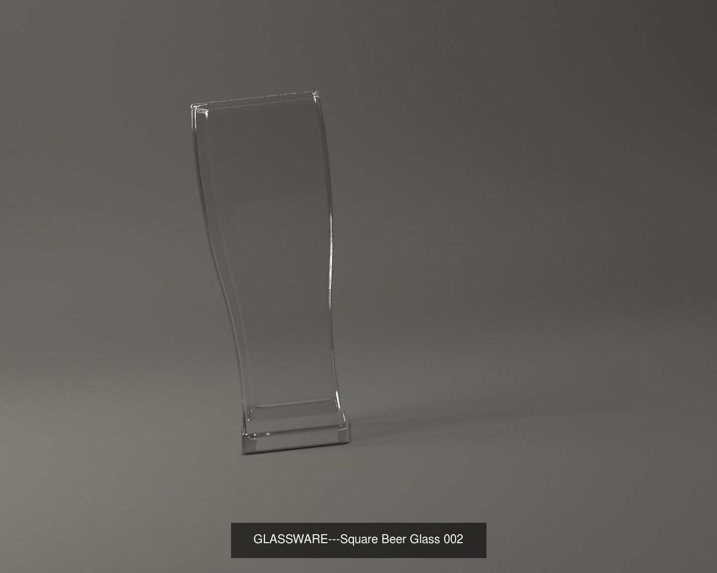 GLASSWARE---Square Beer Glasses 3D Model Collection_7