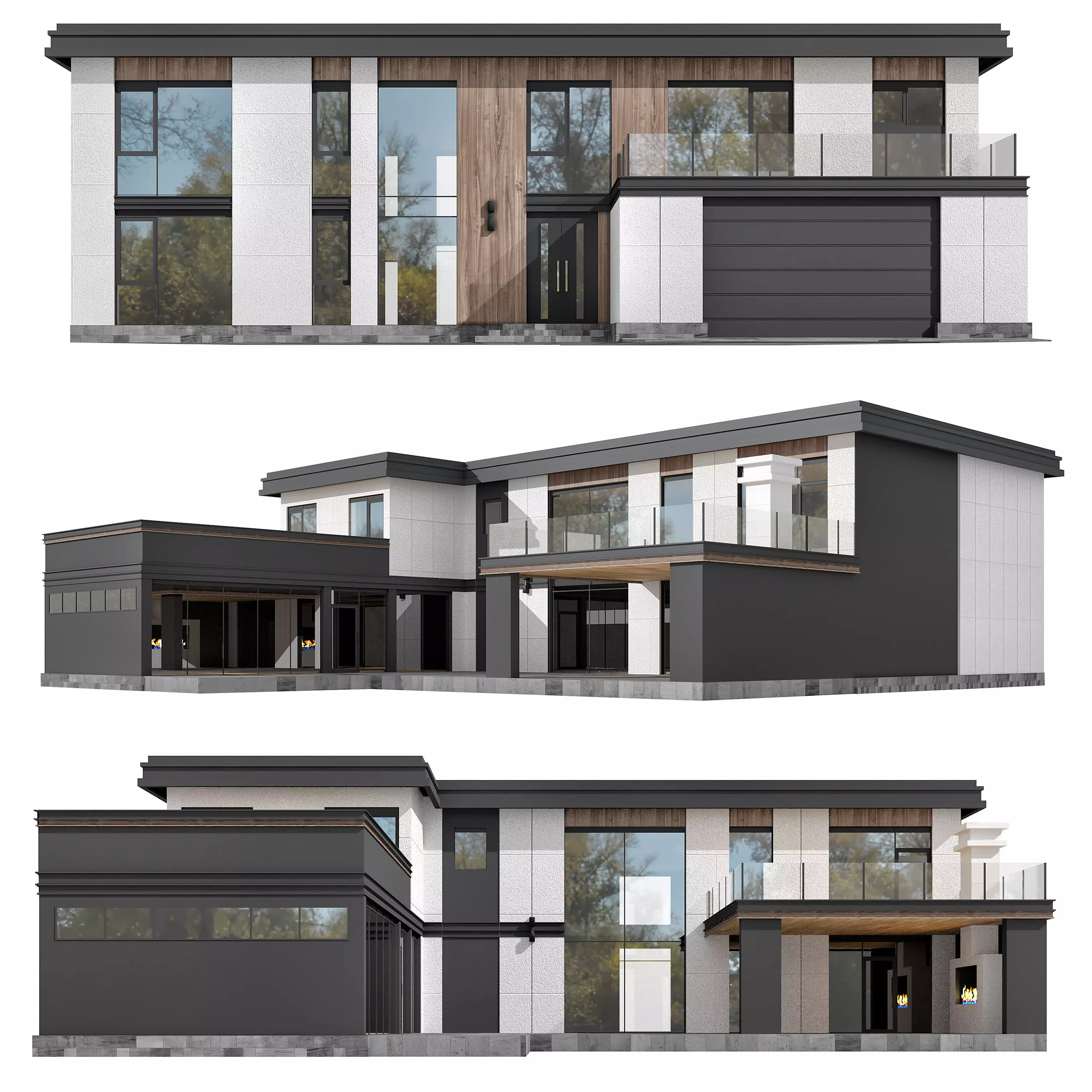 House in the Wright style 2 3D model_0