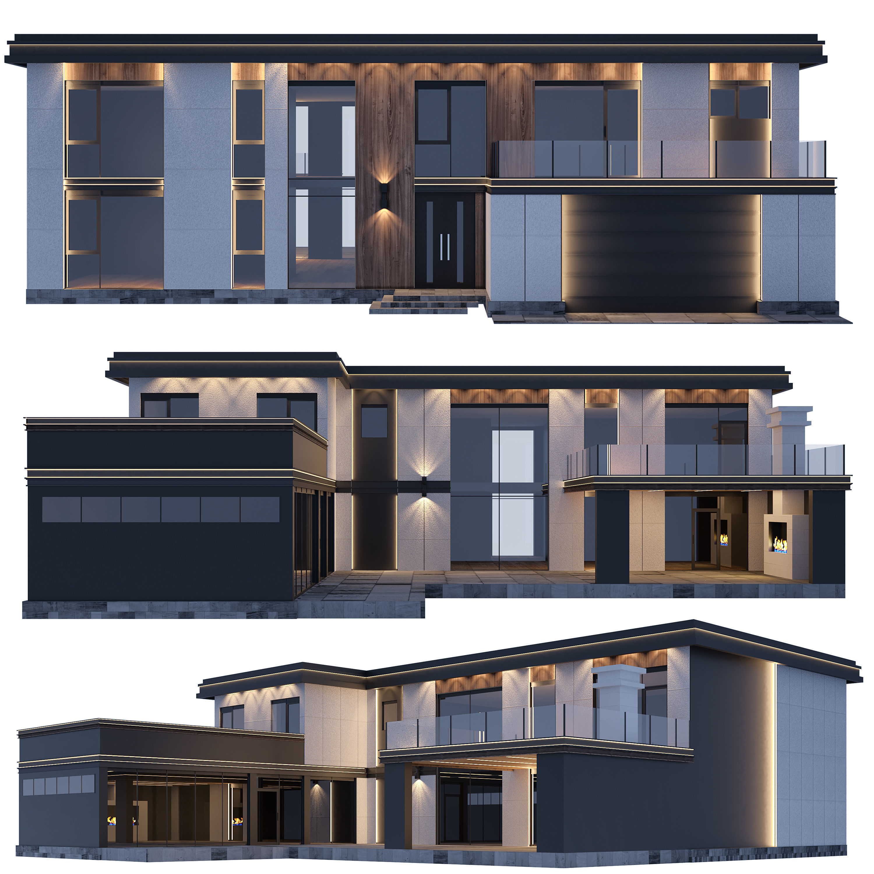 House in the Wright style 2 3D model_2