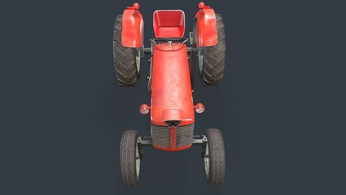 Tractor MF 65 Low-poly 3D model 5