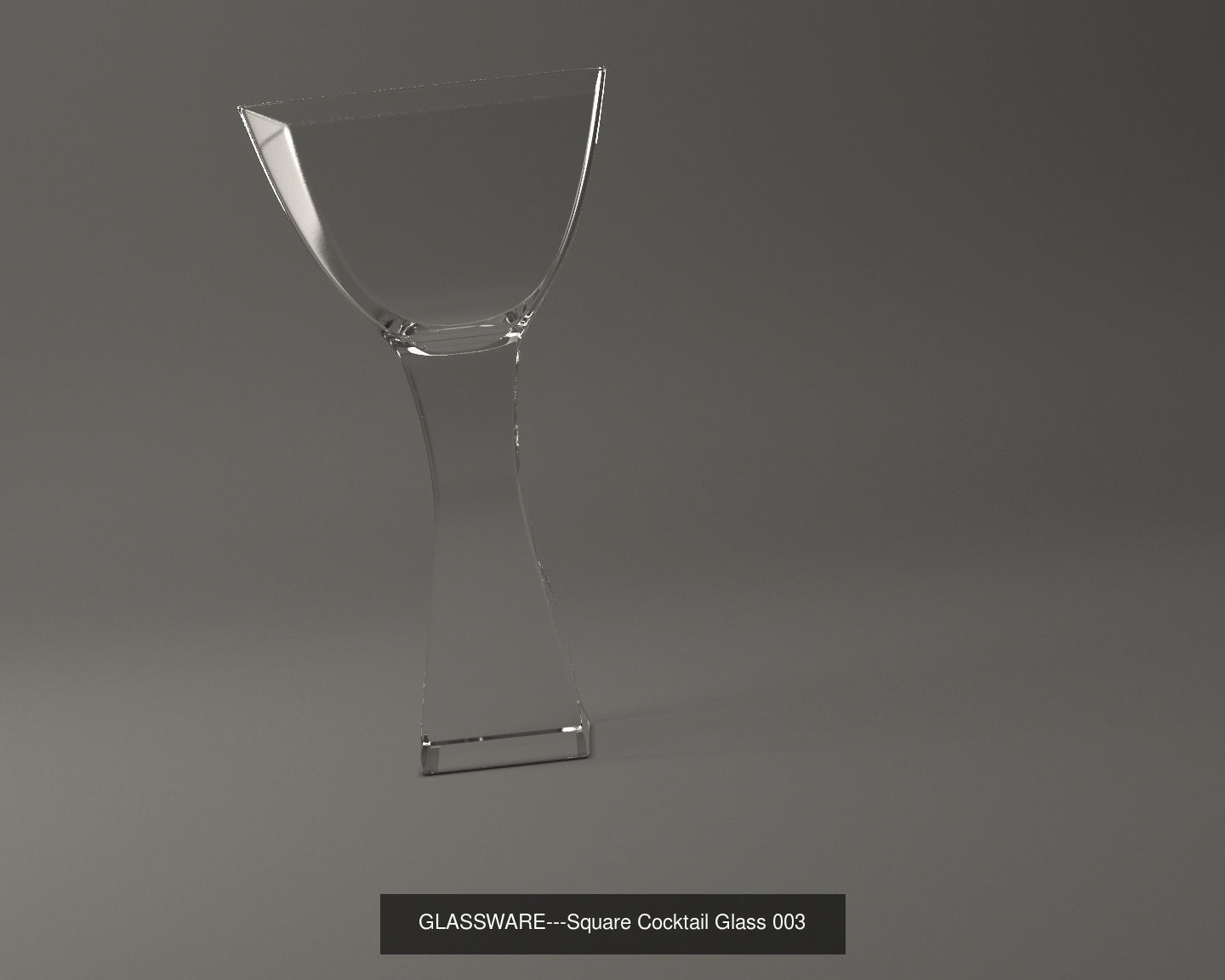 GLASSWARE---Square Cocktail Glasses 3D Model Collection_9