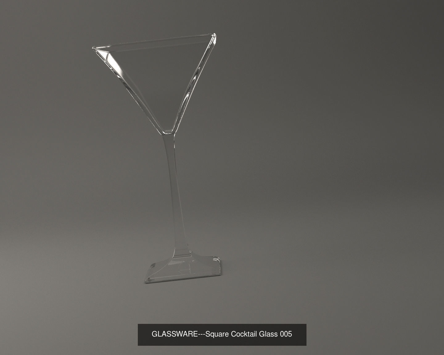 GLASSWARE---Square Cocktail Glasses 3D Model Collection_11