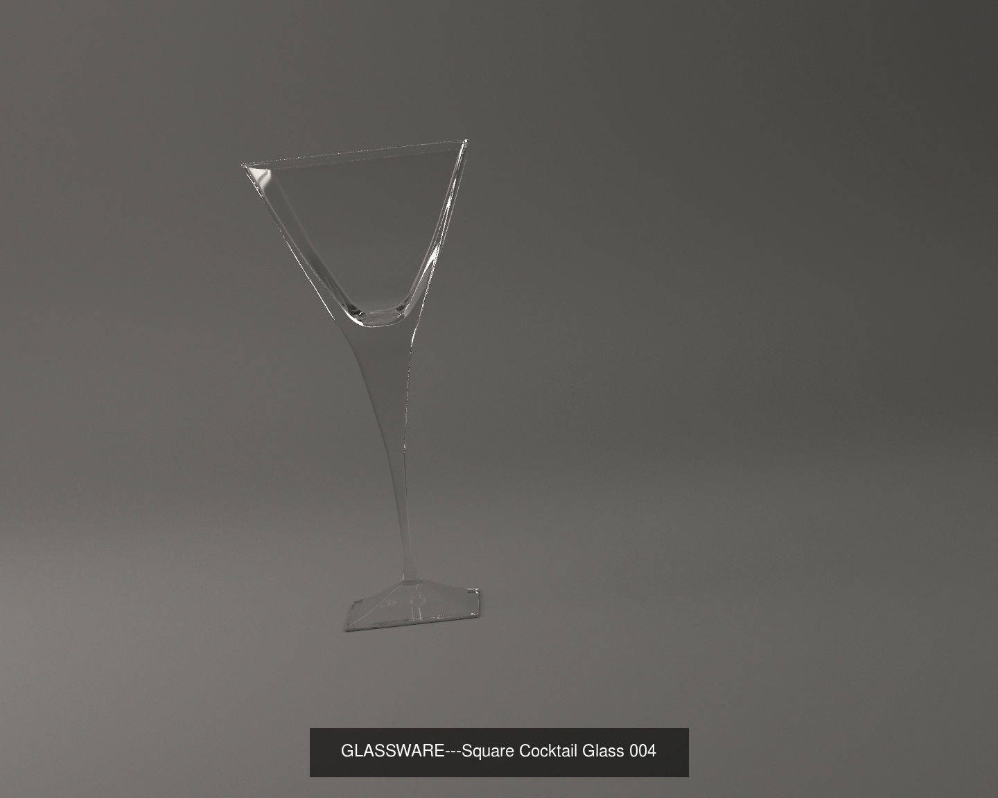 GLASSWARE---Square Cocktail Glasses 3D Model Collection_10