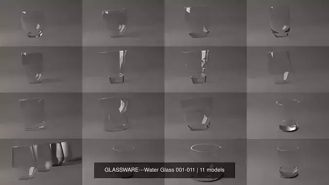 GLASSWARE---Water Glasses 001-011