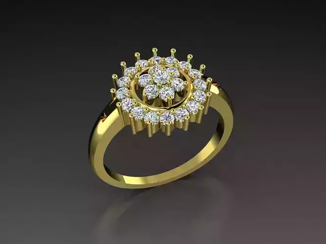 Diamond Jewelry Ring 3D print model