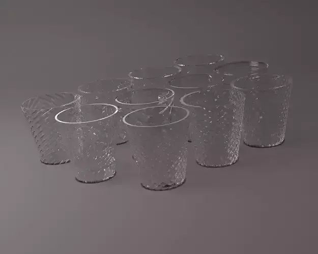 GLASSWARE---Water Glasses 023-033