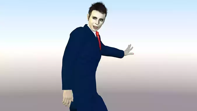 Joker Professional Man Rigged Low-poly 3D model