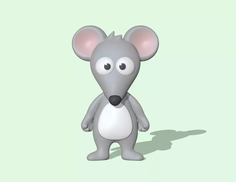 Mouse Flat 3D print model_0