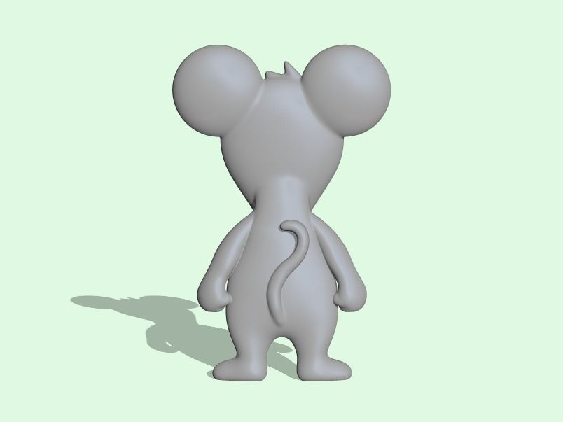 Mouse Flat 3D print model_2