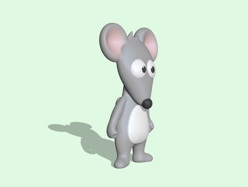 Mouse Flat 3D print model_1