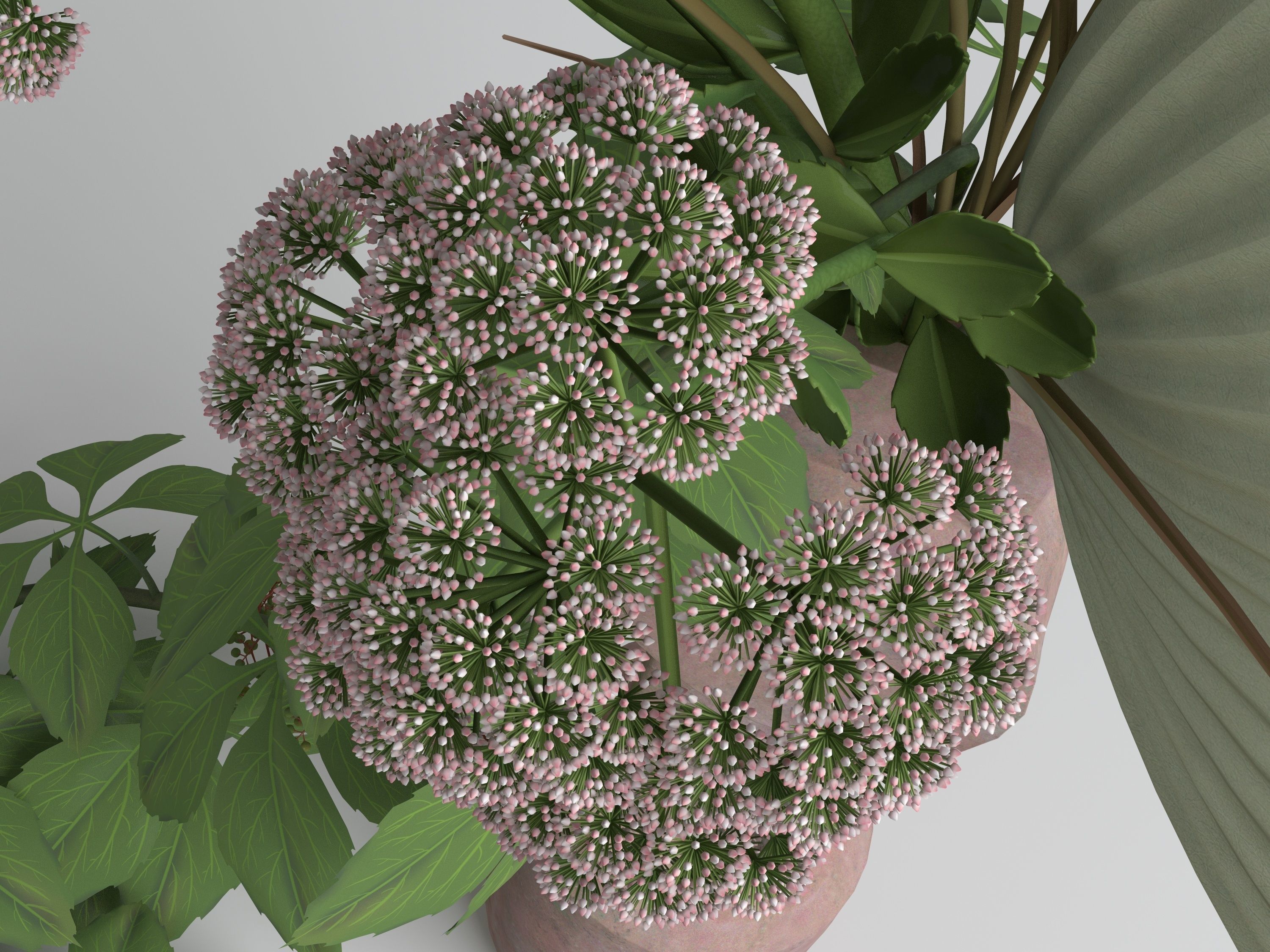 Flowers composition 01 3D model_4