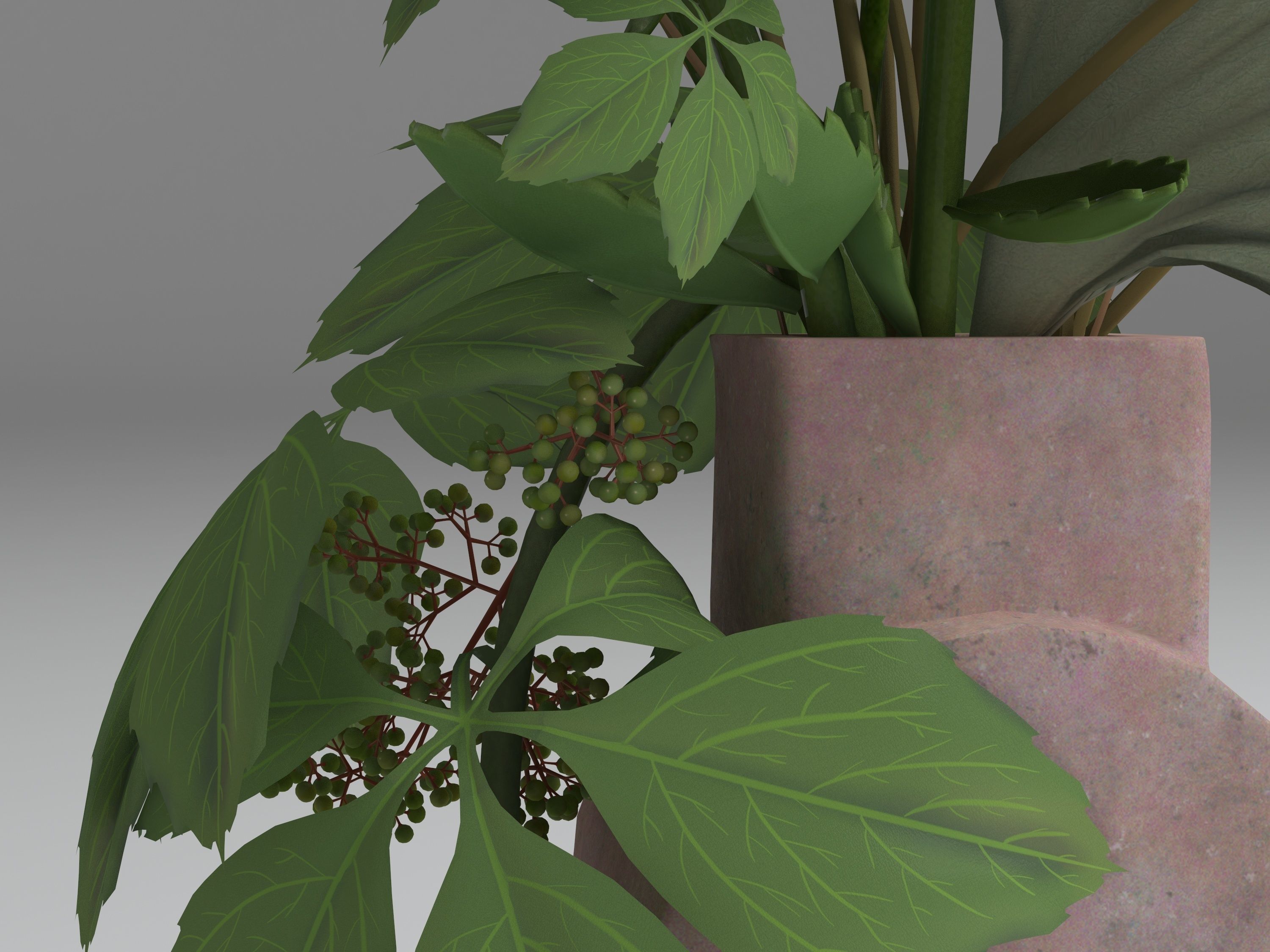 Flowers composition 01 3D model_6