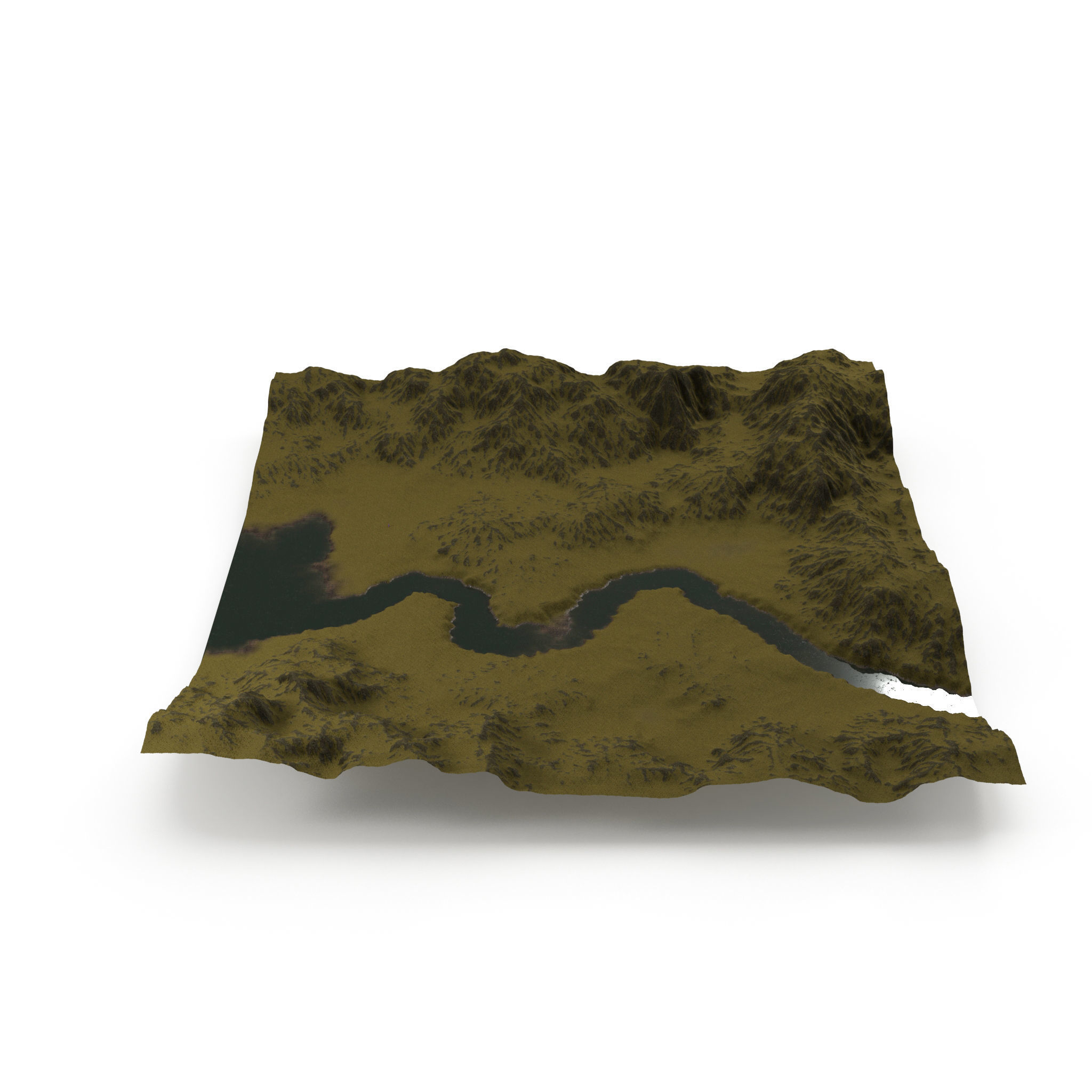 Mountain Forest Landscape 3D model_13