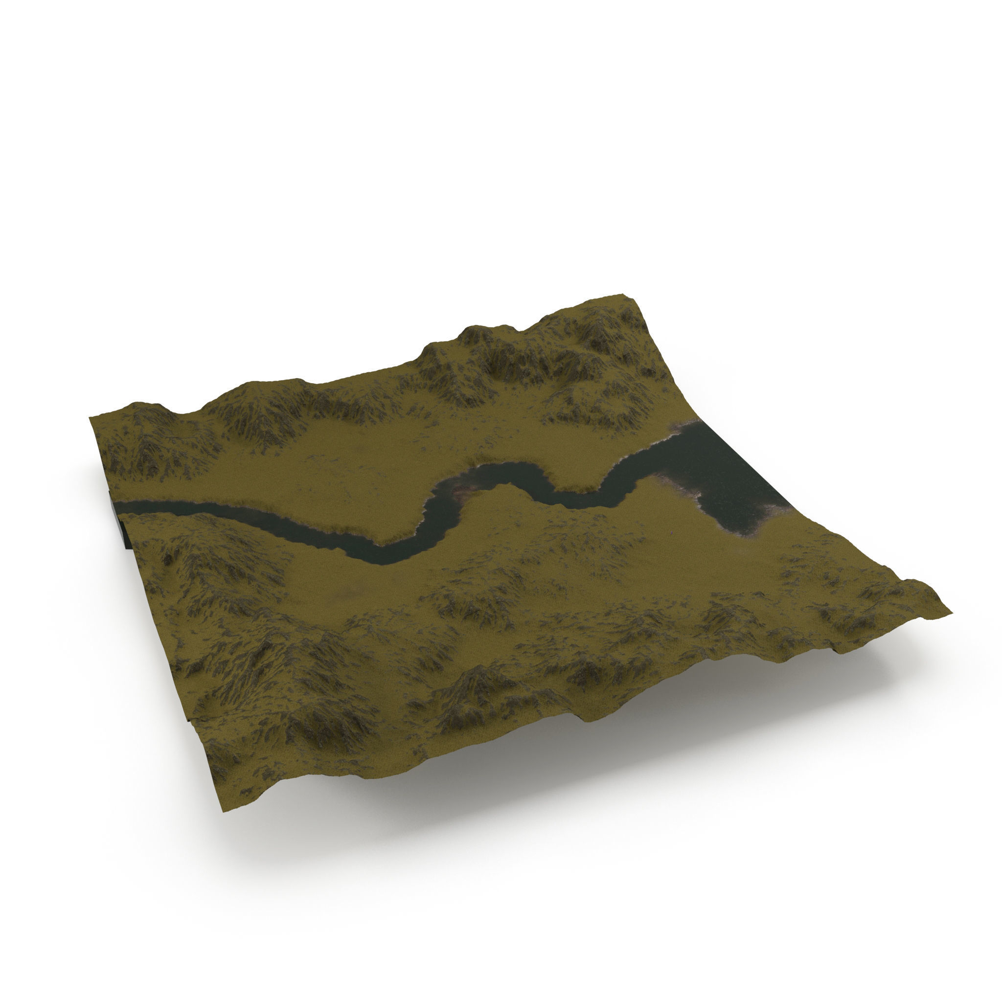 Mountain Forest Landscape 3D model_14