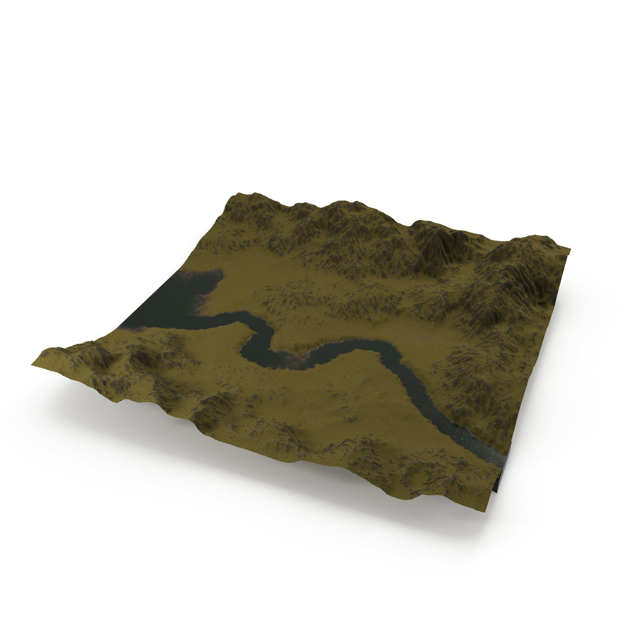Mountain Forest Landscape 3D model_15