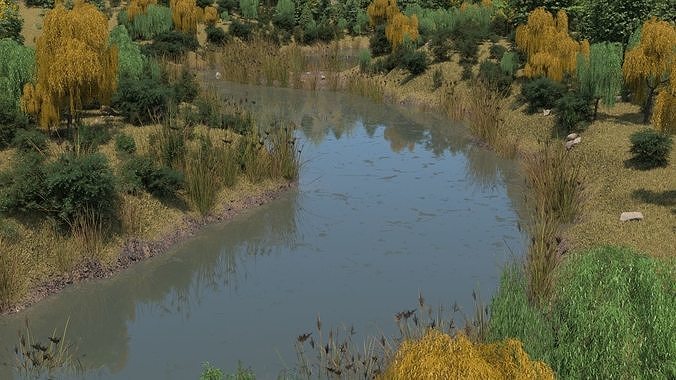 Mountain Forest Landscape 3D model 6