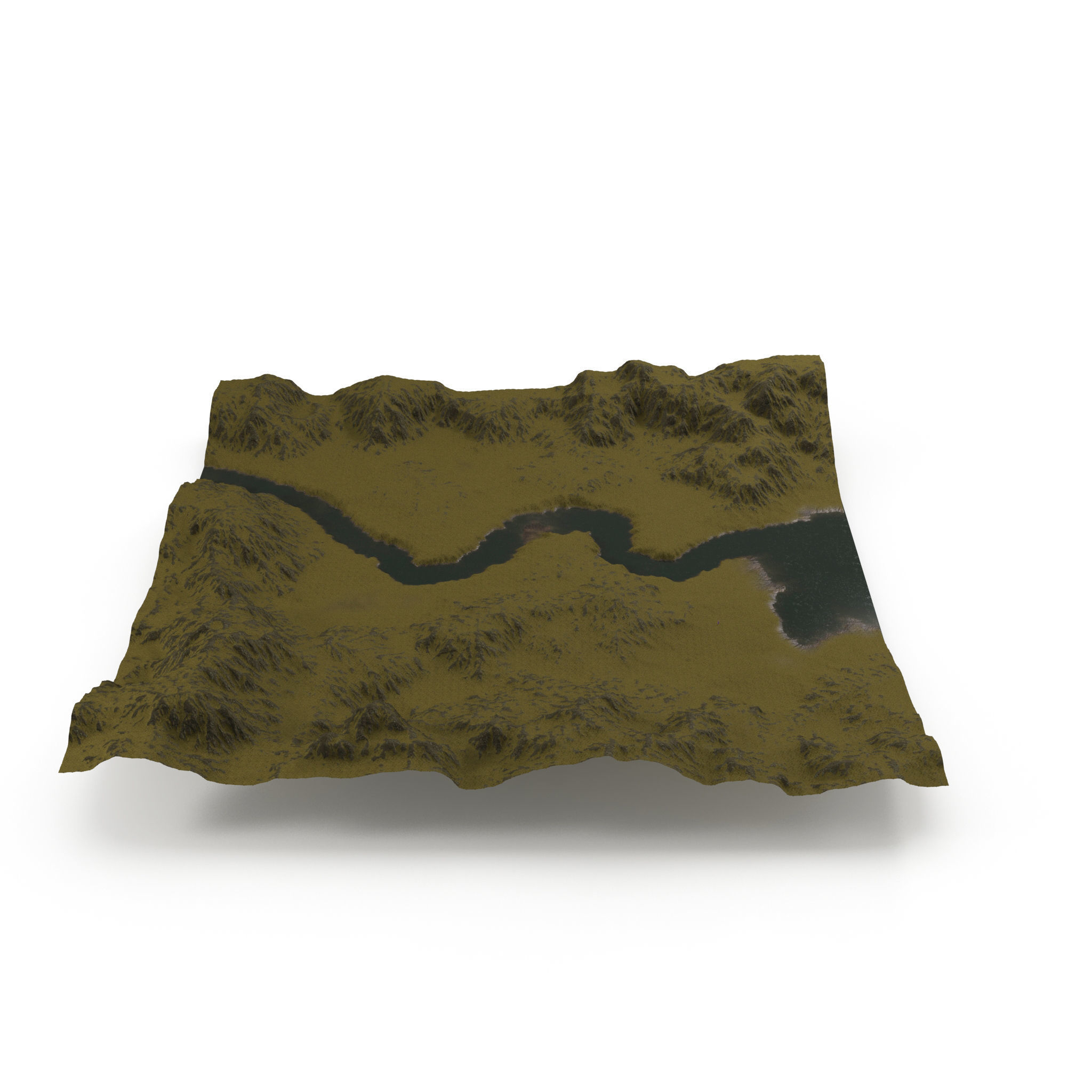Mountain Forest Landscape 3D model_16