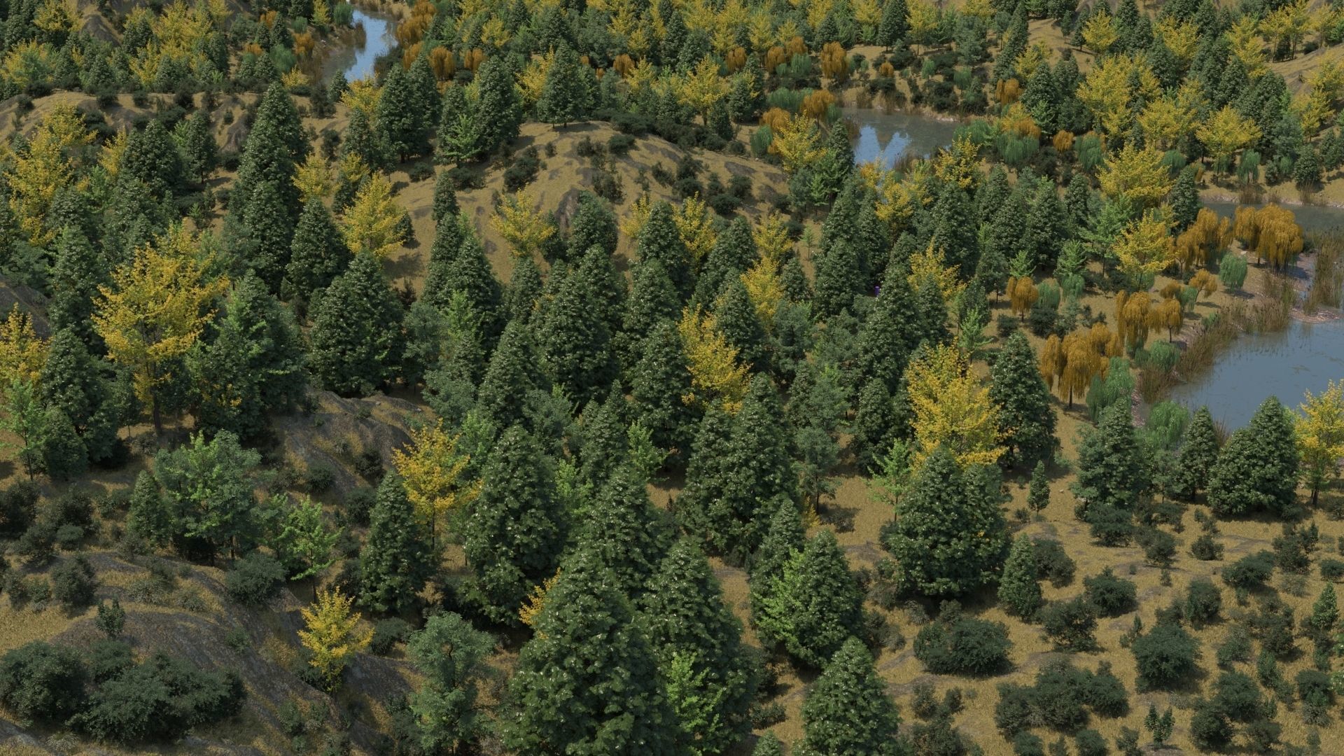Mountain Forest Landscape 3D model_3