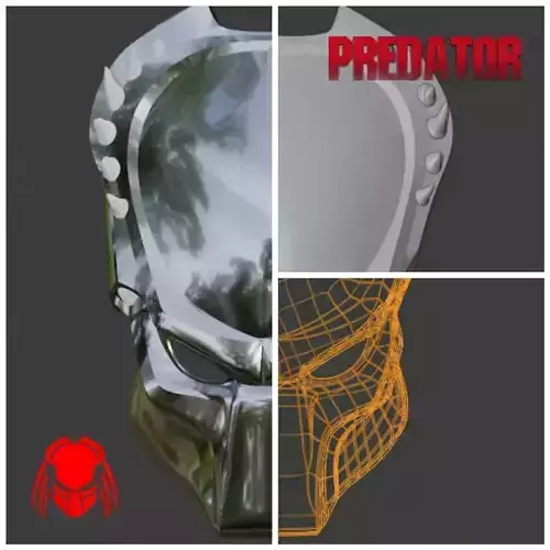 Predator mask - WOLF 3D print model