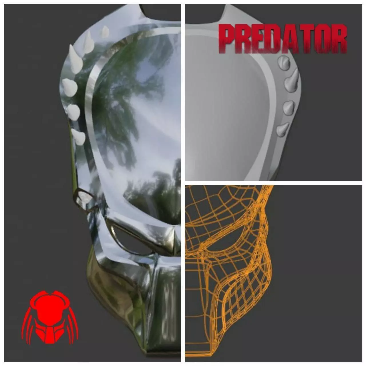 Predator mask - WOLF 3D print model_0