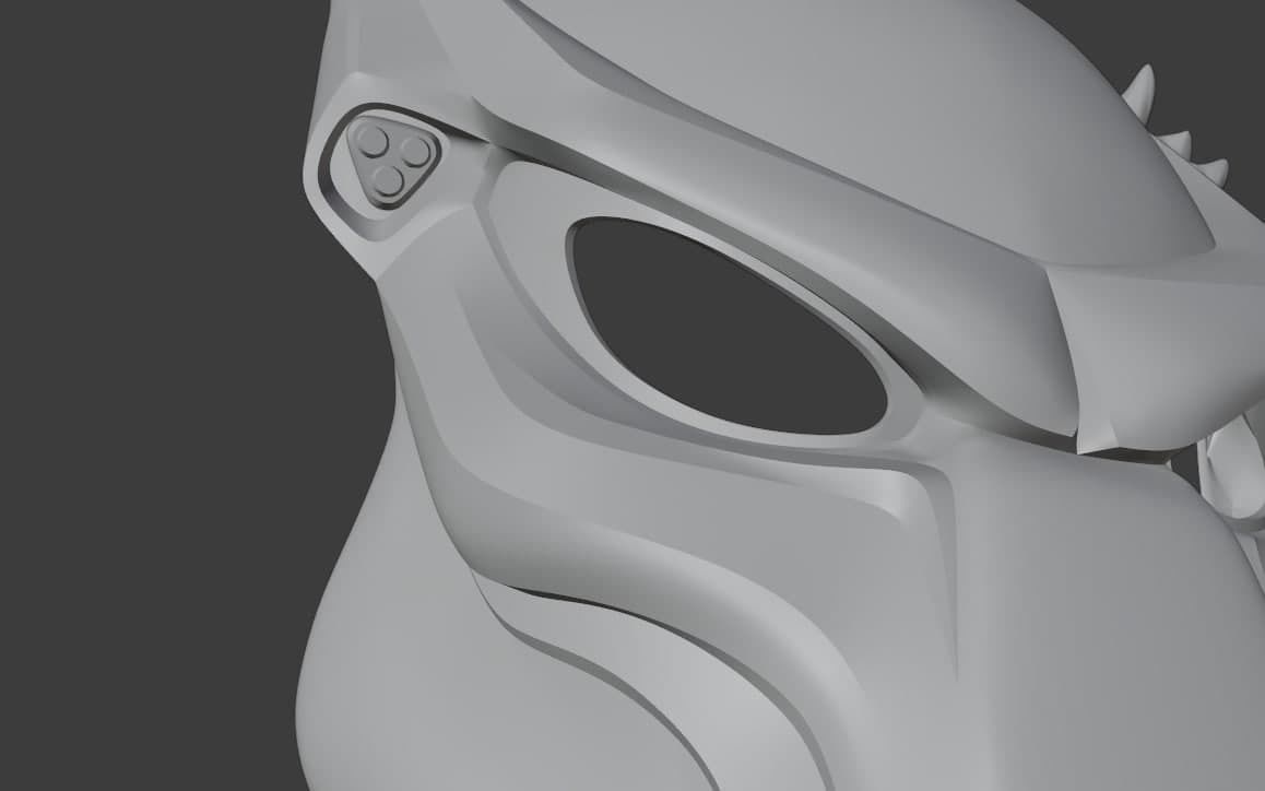Predator mask - WOLF 3D print model_10